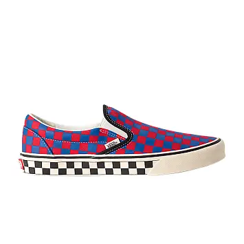 Vans Classic Slip-On Checkerboard Red Blue - 1