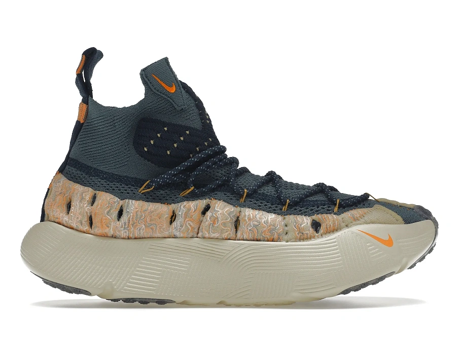 Фото № 1 с приближением к товару «‎Nike ISPA Sense Flyknit Mineral Slate Magma Orange»