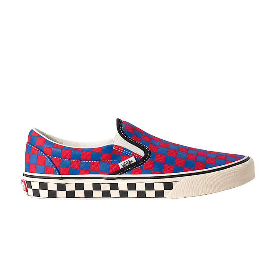 Фото № 1 с приближением к товару «‎Vans Classic Slip-On Checkerboard Red Blue»