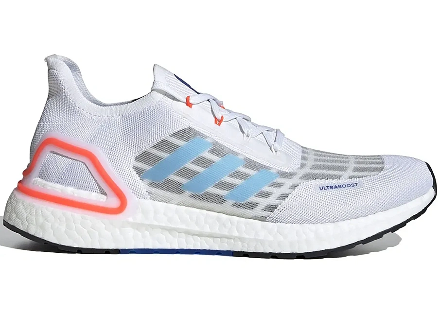 Фото № 1 с приближением к товару «‎adidas Ultra Boost Summer.Rdy White Glory Blue Solar Red»