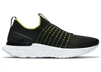 Nike React Phantom Run Flyknit 2 Black Sonic Yellow (CJ0277-004)