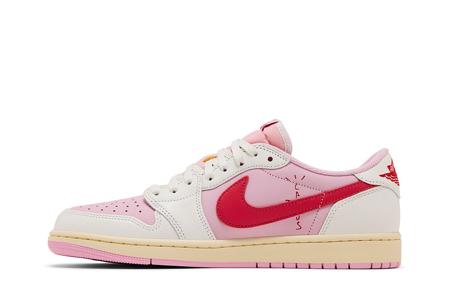 Фото № 4 с приближением к товару «‎Travis Scott x Air Jordan 1 Retro Low OG Sail Tropical Pink»