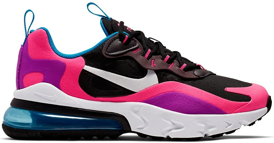 Фото № 1 с приближением к товару «‎Nike Air Max 270 React Black Hyper Pink Vivid Purple »
