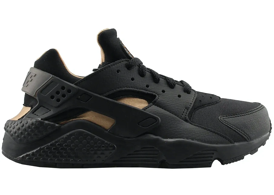 Фото № 1 с приближением к товару «‎Nike Air Huarache Run Black Metallic Gold»
