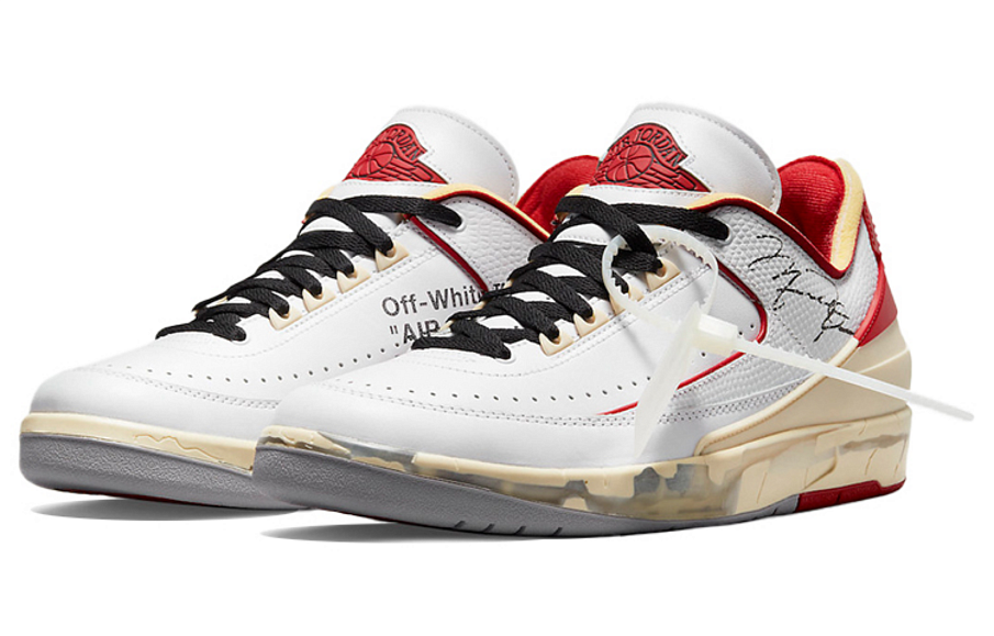 Фото № 3 с приближением к товару «‎Off-White Nike Air Jordan 2 Low "White and Varsity Red»