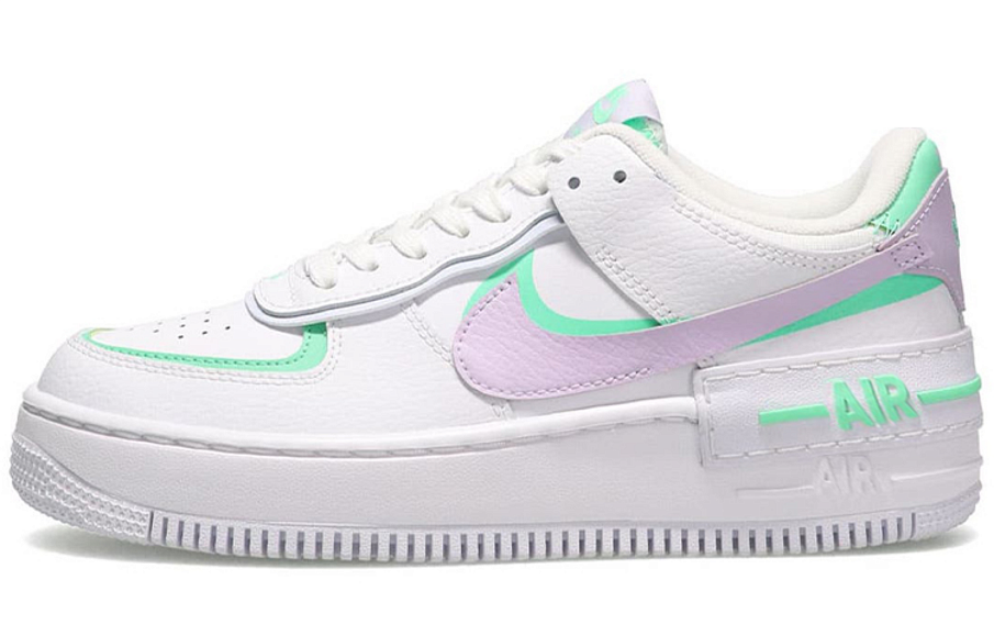 Фото № 1 с приближением к товару «‎Nike Air Force 1 Shadow "Infinite Lilac" Macaroon For Women WhiteGreenPurple»