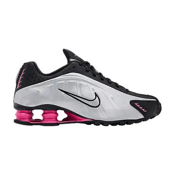 Nike Women's Shox R4 Black Metallic Silver Pinksicle - 1