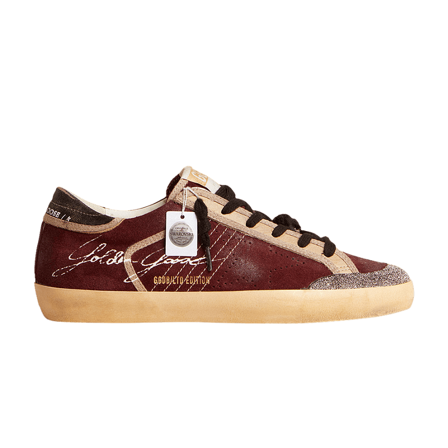 Фото № 1 с приближением к товару «‎Swarovski x Golden Goose Women's Superstar Penstar LAB Burgundy»