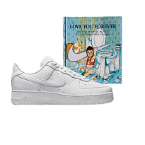 Фото № 1 с приближением к товару «‎NOCTA x Nike Air Force 1 Low Certified Lover Boy With Love You Forever Book»