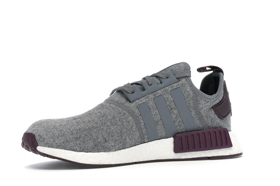 Фото № 4 с приближением к товару «‎adidas NMD R1 Wool Grey Four Maroon»