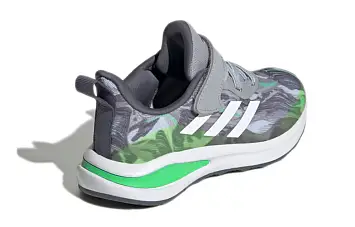 adidas Fortarun Elastic Lace K Comfortable Wear Resistant Running Shoes K GreyGreen - 4