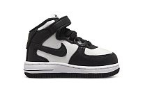 Фото № 2 с приближением к товару «‎Stussy Nike TD Air Force 1 Mid "Black and Light Bone"»