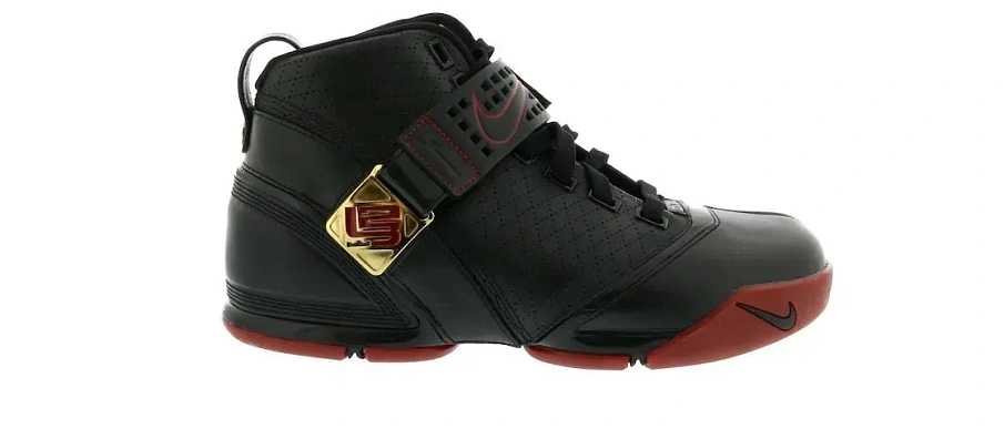 Фото № 1 с приближением к товару «‎Nike LeBron 5 Black Crimson Metallic Gold»
