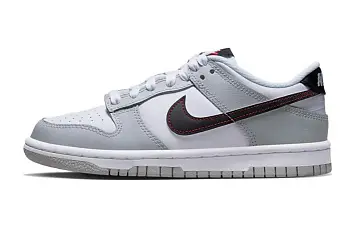 Nike GS Dunk Low SE Lottery Skate shoes Grey Fog Light Crimson - 1