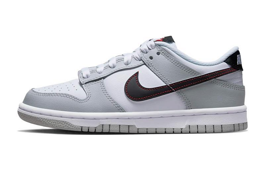 Фото № 1 с приближением к товару «‎Nike GS Dunk Low SE Lottery Skate shoes Grey Fog Light Crimson»
