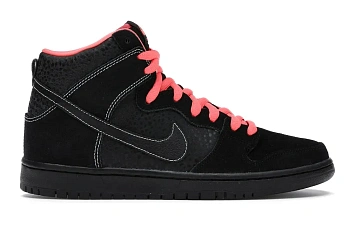 Nike SB Dunk High Black Safari Atomic Red - 1