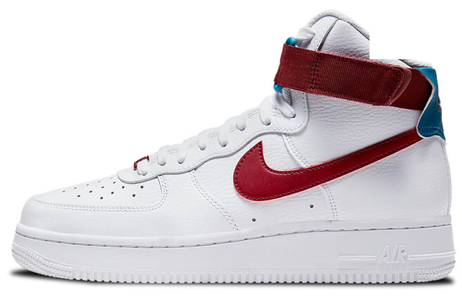 Фото № 1 с приближением к товару «‎Nike Air Force 1 High Skate Shoes WhiteRedGreen»