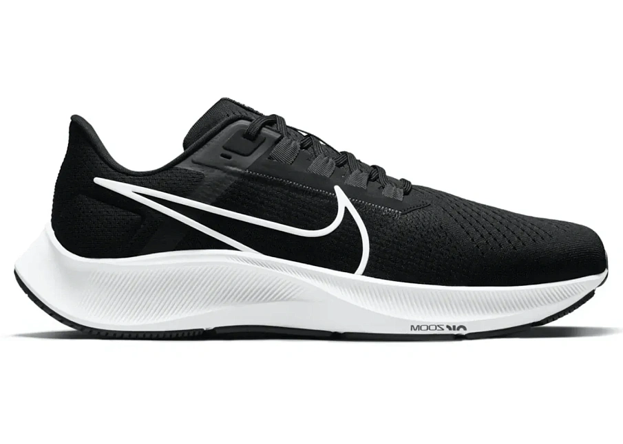 Фото № 1 с приближением к товару «‎Nike Air Zoom Pegasus 38 Black White (Extra Wide)»