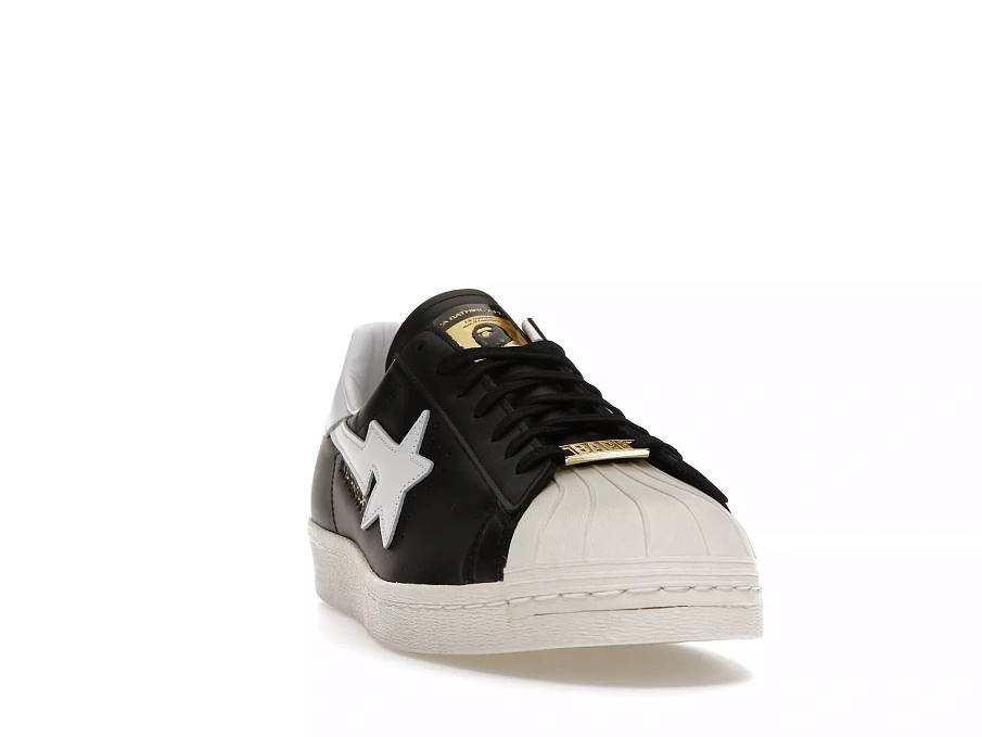 Фото № 5 с приближением к товару «‎adidas Superstar 80s Bape Black White Gold (2022)»