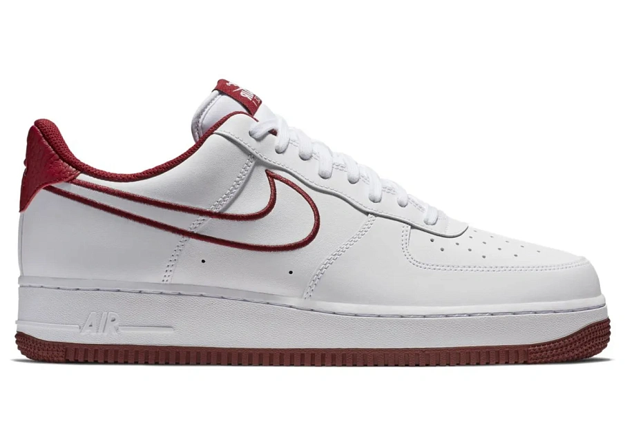 Фото № 1 с приближением к товару «‎Nike Air Force 1 07 Leather White Team Red»