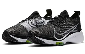 Nike Air Zoom Tempo Flyknit GS 'Black White Volt' - 4