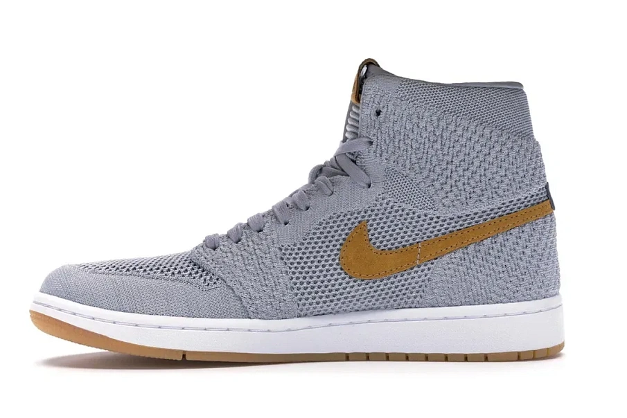 Фото № 3 с приближением к товару «‎Jordan 1 Retro High Flyknit Wolf Grey»