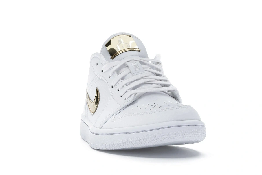 Фото № 3 с приближением к товару «‎Jordan 1 Low White Metallic Gold »