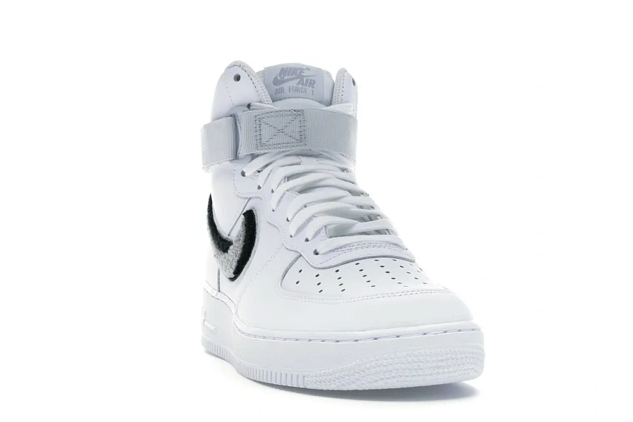 Фото № 5 с приближением к товару «‎Nike Air Force 1 High 3D Chenille White Grey Black»