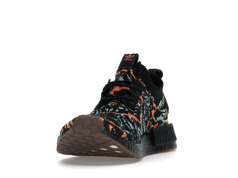 Фото № 4 с приближением к товару «‎adidas NMD R1 Primeknit Black Multicolor»
