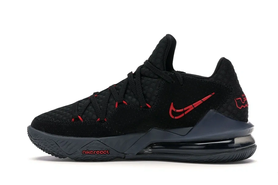 Фото № 5 с приближением к товару «‎Nike LeBron 17 Low Black Red Dark Grey»