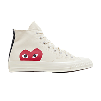 Фото № 1 с приближением к товару «‎Mens Comme des Garçons Play x Converse Chuck 70 High Milk 2023»