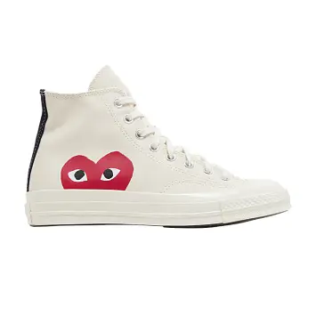 Mens Comme des Garçons Play x Converse Chuck 70 High Milk 2023 - 1