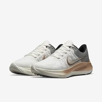 Nike Wmns Zoom Winflo 8 Low-Top Running Shoes GrayWhiteGold - 3