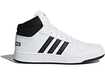 adidas Hoops 2.0 Mid White Black (BB7208)