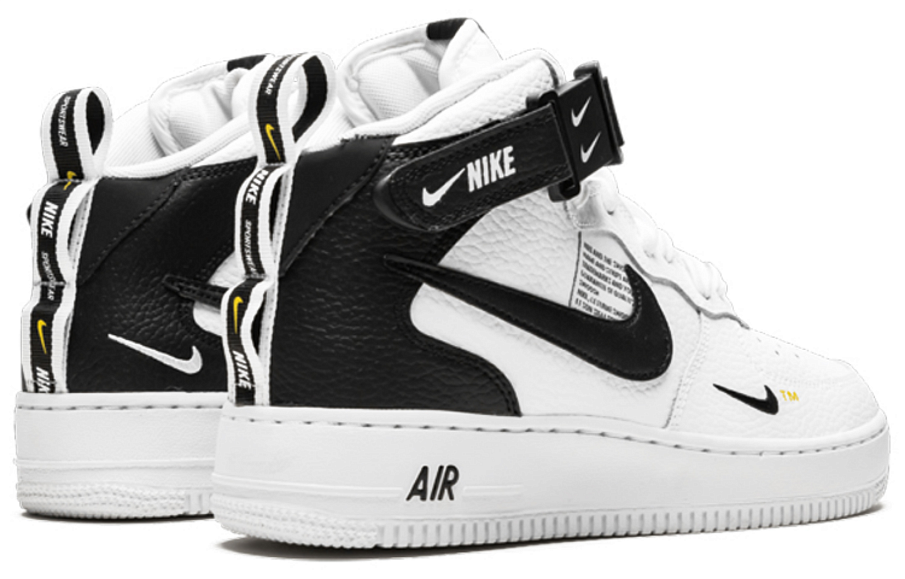 Фото № 4 с приближением к товару «‎Nike Air Force 1 Mid LV8 White Black»
