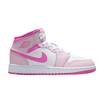 Фото № 1 с приближением к товару «‎Air Jordan 1 Mid GS Pink Foam China Rose White Pink Foam»