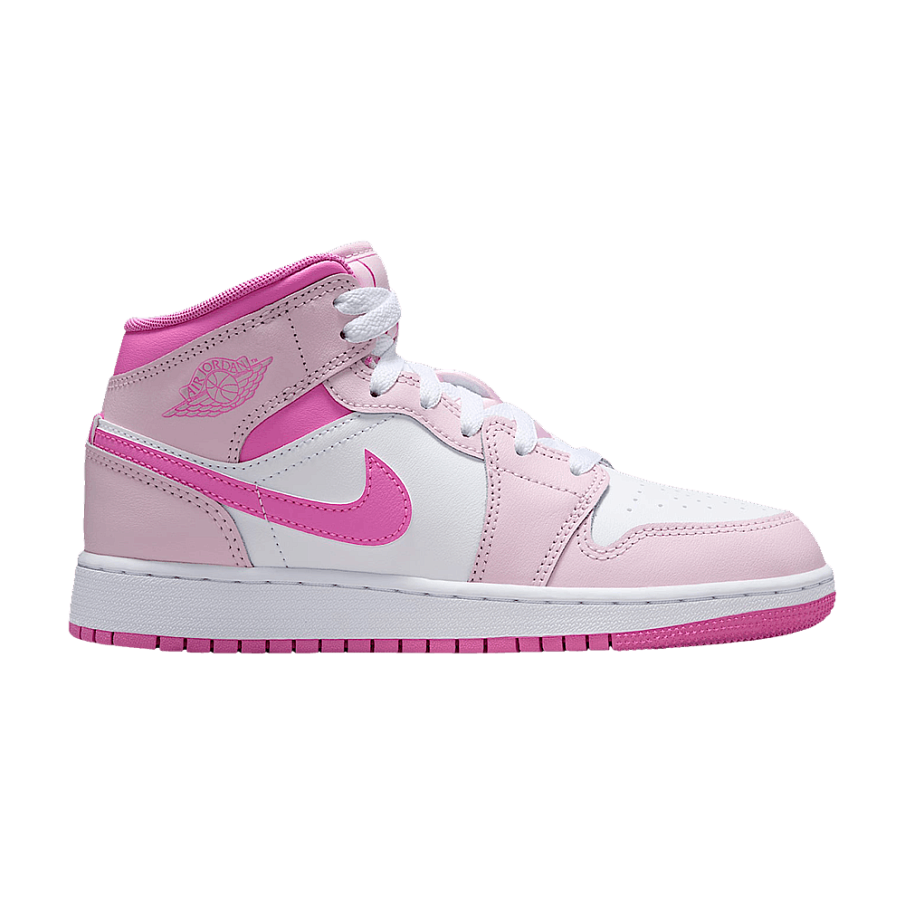 Фото № 1 с приближением к товару «‎Air Jordan 1 Mid GS Pink Foam China Rose White Pink Foam»