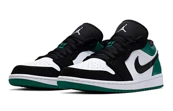 Nike Air Jordan 1 Low (GS) WhiteBlack-mysticGreen-HyperPink - 2