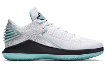 Фото № 2 с приближением к товару «‎Jordan XXXII Low Guo Ailun PE WhiteBlackMetallic SilverBlue»