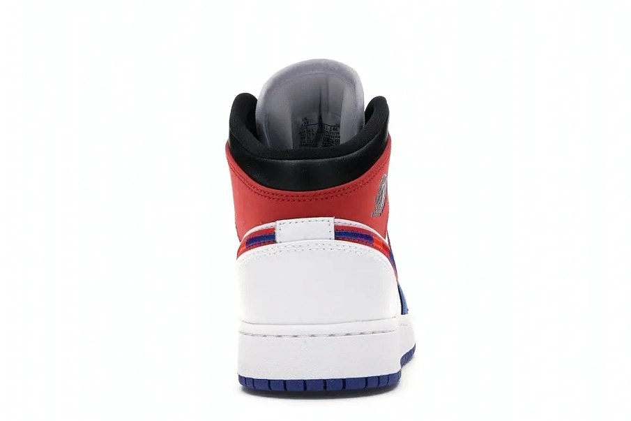 Фото № 4 с приближением к товару «‎Jordan 1 Mid Rush Blue University Red »