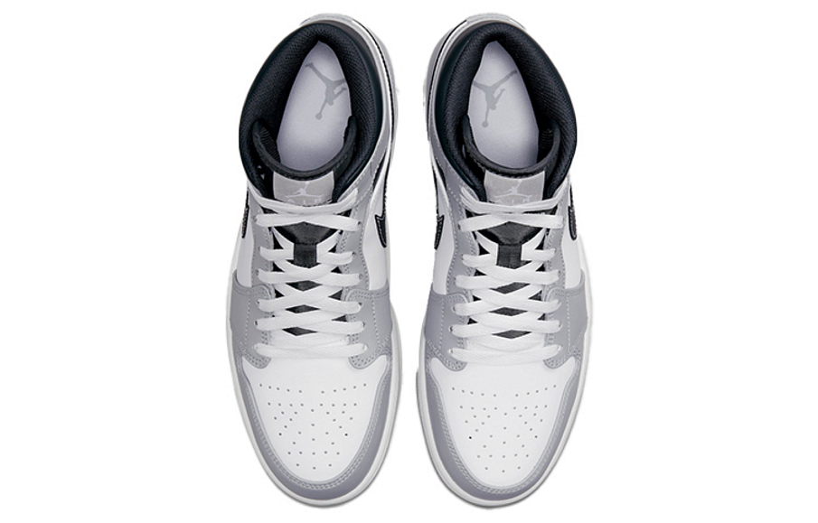 Фото № 4 с приближением к товару «‎Air Jordan 1 Mid "Light Smoke Grey" Basketball Shoes GreyWhiteBlack»