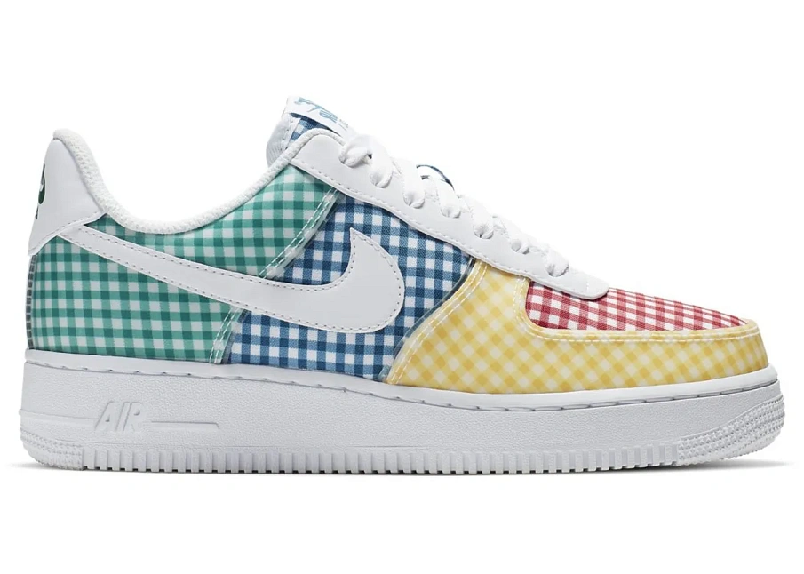 Фото № 1 с приближением к товару «‎Nike Air Force 1 Low QS Gingham Pack Multicolor »