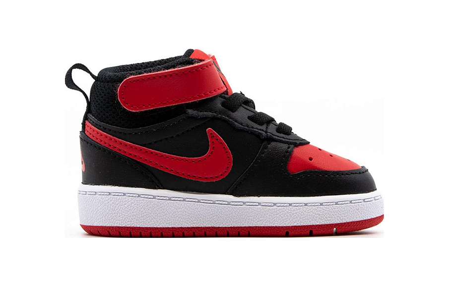 Фото № 2 с приближением к товару «‎Nike Court Borough Mid 2 Td Skate Shoes BlackRed»