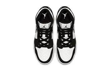 Air Jordan 1 Mid SE (GS) White Black Teal Tint - 3