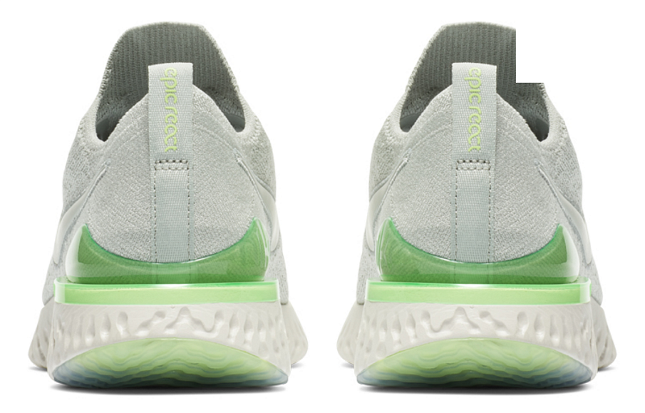 Фото № 4 с приближением к товару «‎Nike Epic React Flyknit 2 Light Silver Lime Blast (W)»