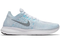 Фото № 1 с приближением к товару «‎Nike Free Run Flyknit 2017 Pure Platinum Glacier Blue »