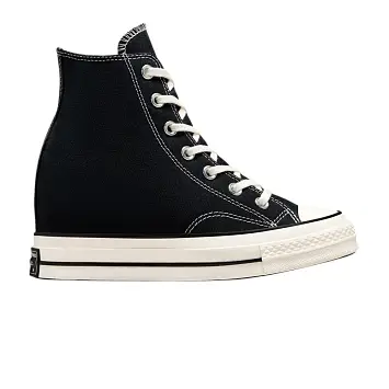 Converse Women's Chuck 70 Wedge Platform High Black Egret - 1