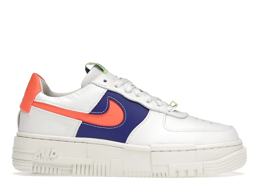 Фото № 1 с приближением к товару «‎Nike Air Force 1 Low Pixel White Concord Crimson »