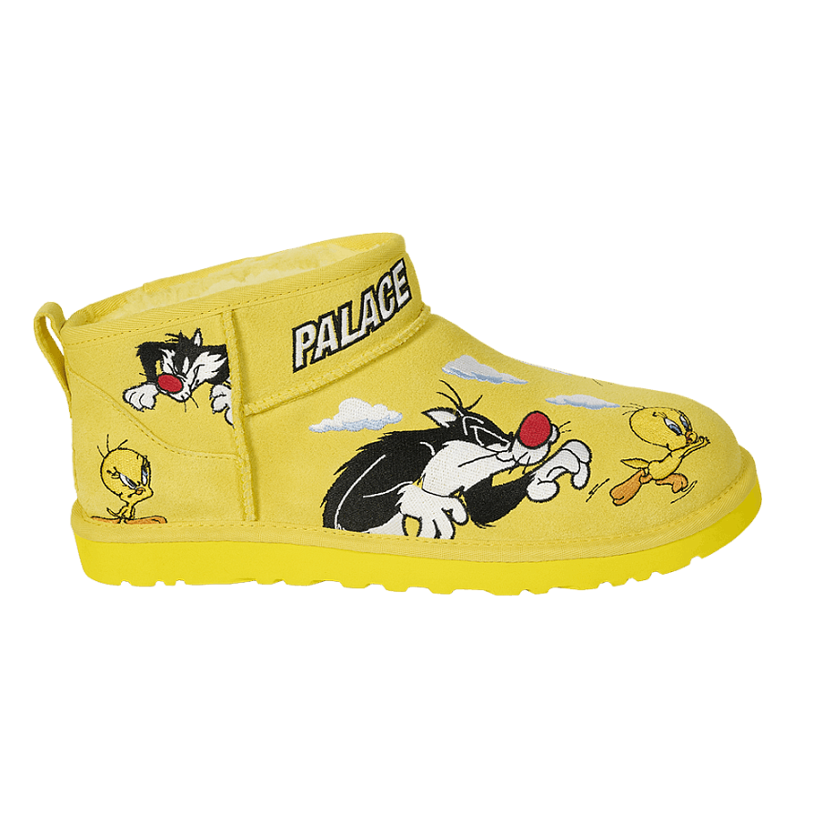 Фото № 1 с приближением к товару «‎Palace x Looney Tunes x UGG Classic Ultra Mini Boot Yellow»