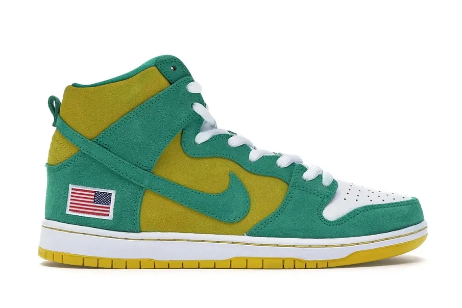 Фото № 1 с приближением к товару «‎Nike SB Dunk High Oakland Athletics»